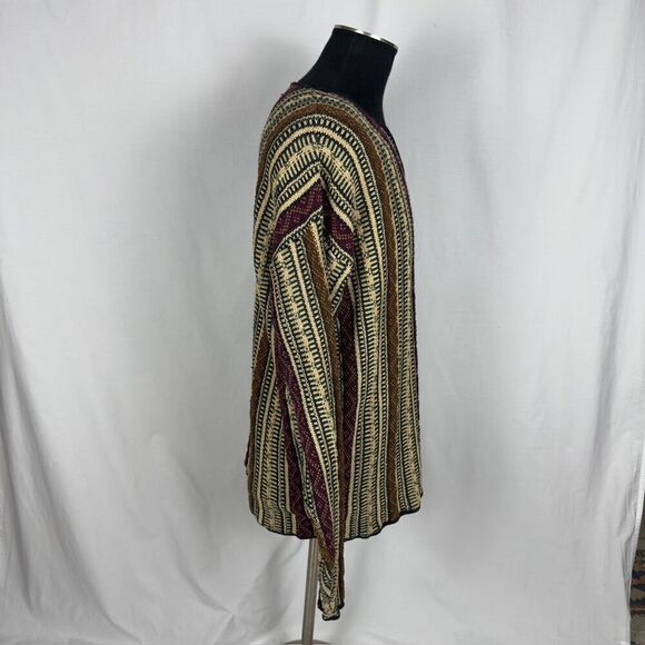 Structure Vintage Cotton / Ramie Unique V-Neck Sweater - Men’s XL - Picture 2 of 7